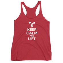 Keep Calm and Lift Racerback Tank